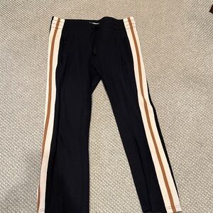 Isabel Etoile Marant Track Pants Black with Tan and Cream Stripes